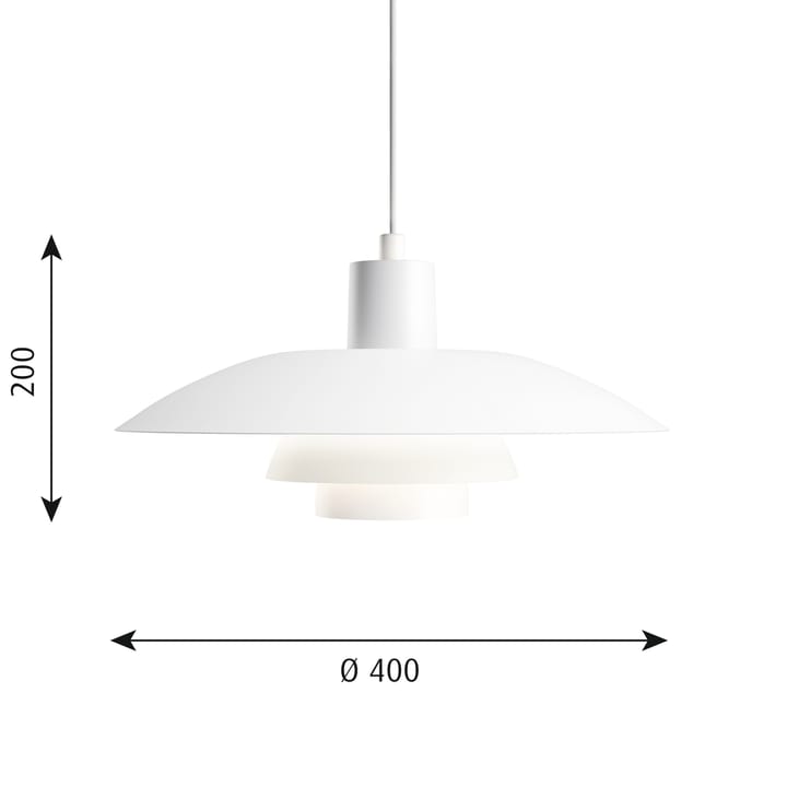 PH 4/3 pendel Ø40 cm - Vit - Louis Poulsen