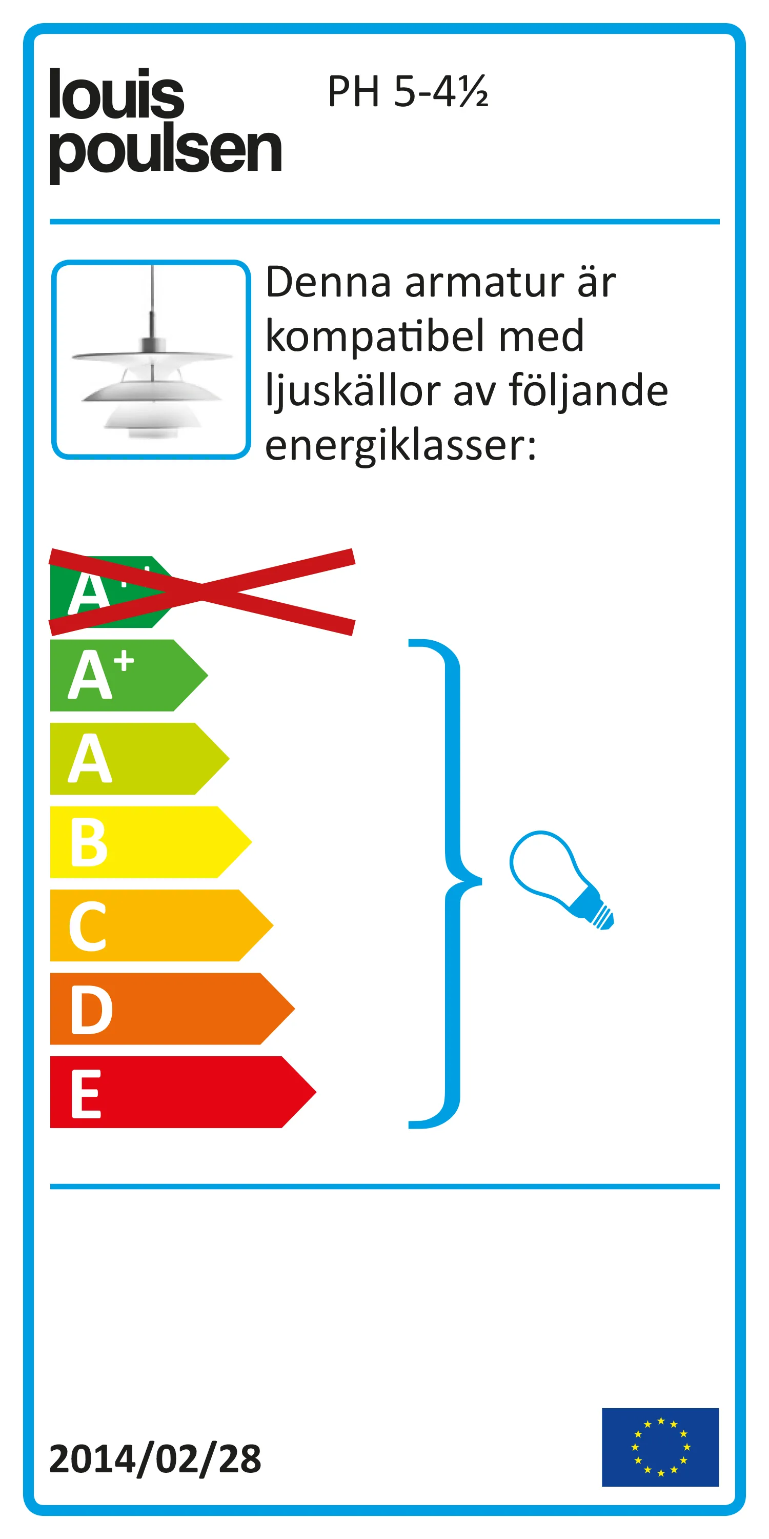 PH 5-4½ pendel, Vit Louis Poulsen