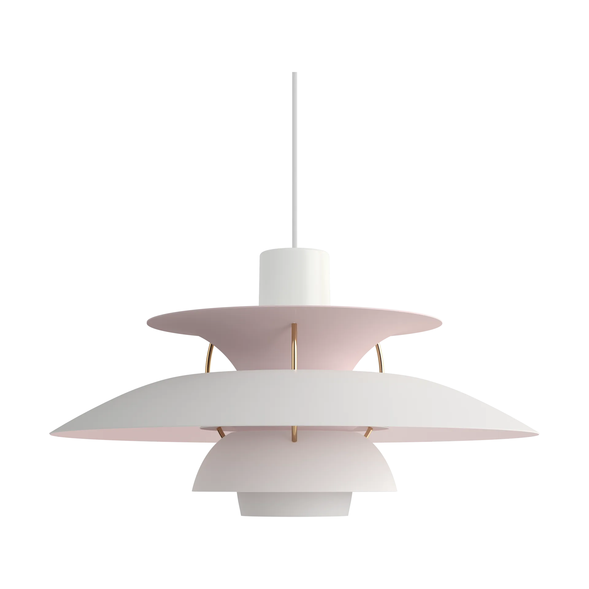 PH 5 Anniversary jubileumsutgåva pendel, Matte white-pale rose Louis Poulsen