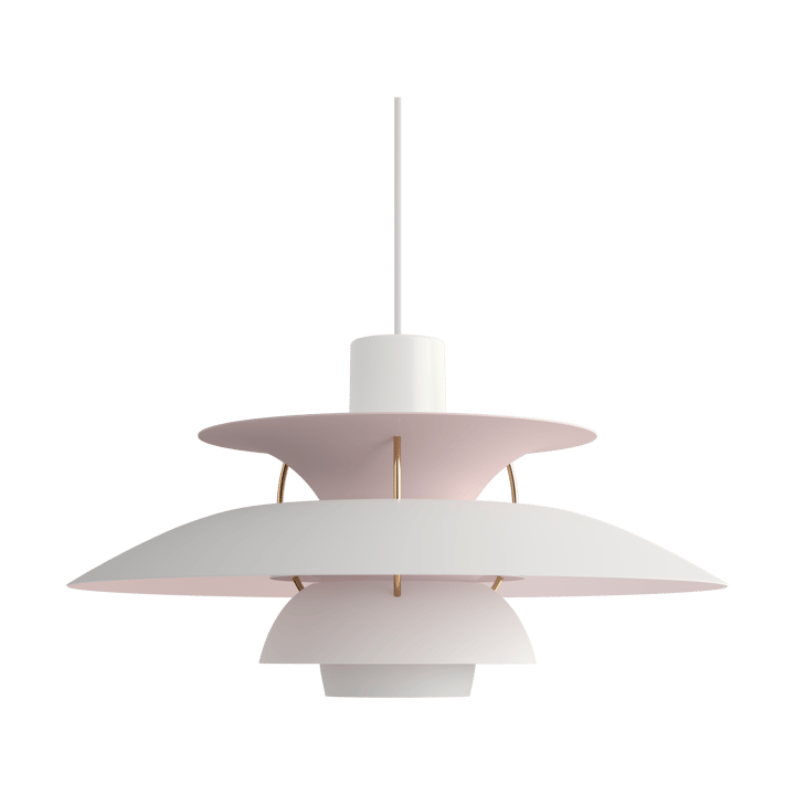 PH 5 Anniversary jubileumsutgåva pendel, Matte white-pale rose Louis Poulsen