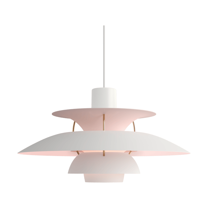 PH 5 Anniversary jubileumsutgåva pendel, Matte white-pale rose Louis Poulsen