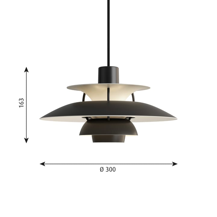 PH 5 MINI pendel monokrom - Svart - Louis Poulsen