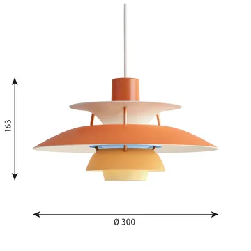 PH 5 pendel - Ø300, Orange - Louis Poulsen