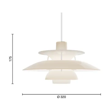 PH 5 pendel Ø32 cm - Opal beige - Louis Poulsen