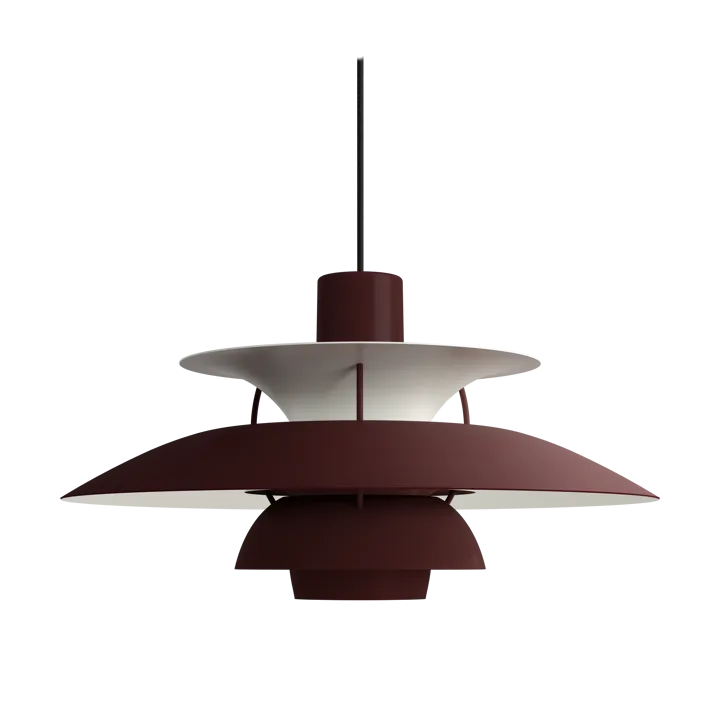 PH 5 pendel - Ø500, Monokrom Burgundy - Louis Poulsen