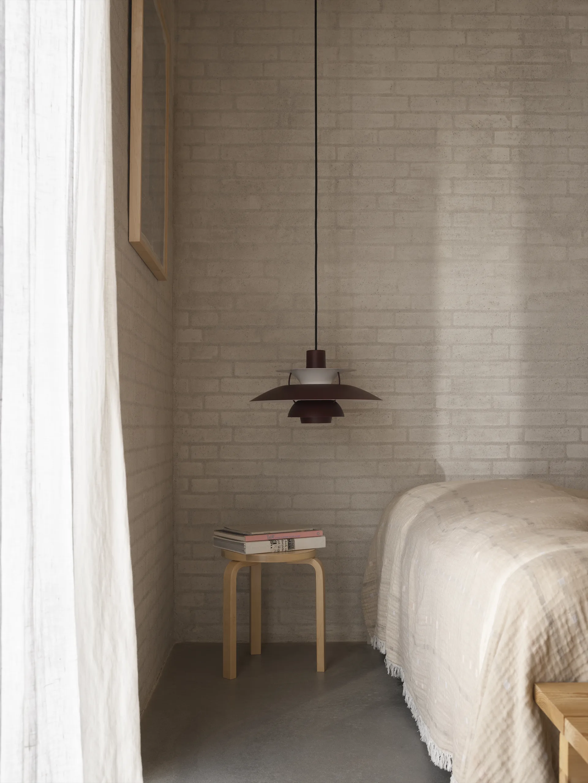 PH 5 pendel, Ø500, Monokrom Burgundy Louis Poulsen