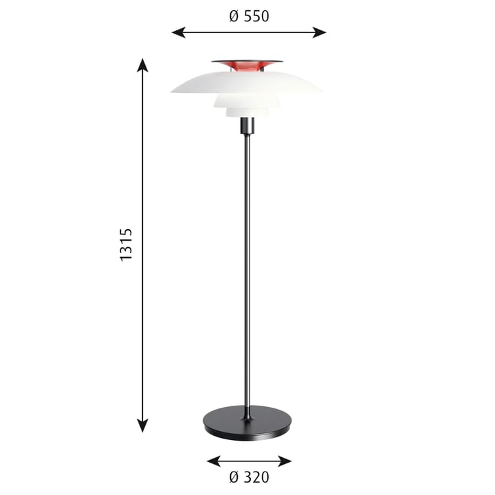 PH 80 golvlampa, Vit Louis Poulsen