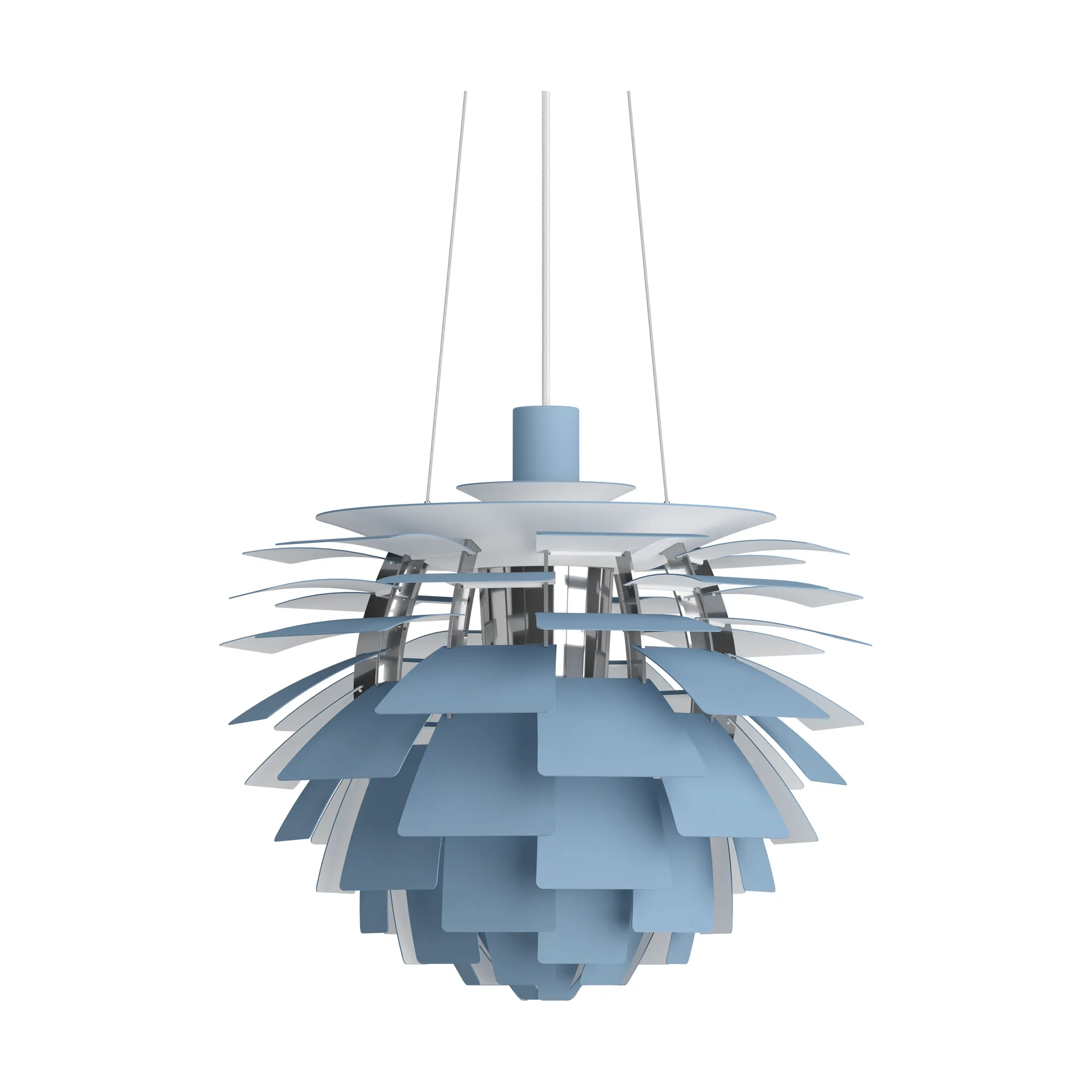 PH Artichoke pendel Ø48 cm, Dusty blue-high lustre chrome plated Louis Poulsen