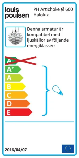 PH Artichoke pendel Ø60 cm, Rostfritt stål Louis Poulsen