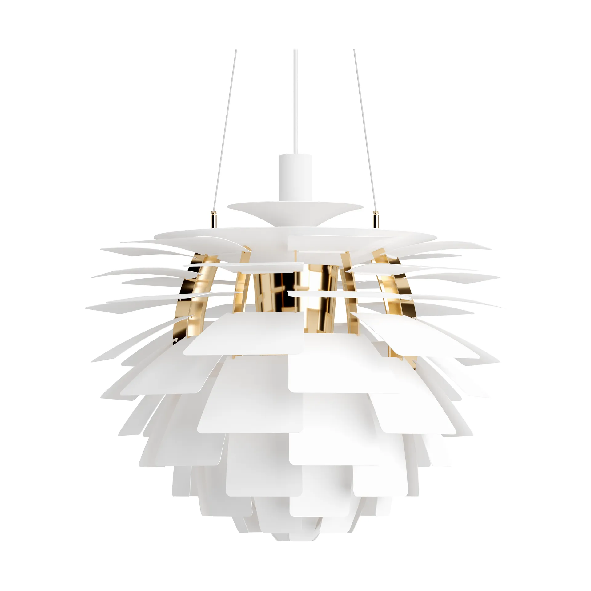 PH Artichoke pendel Ø60 cm, Soft white-brass metallised Louis Poulsen