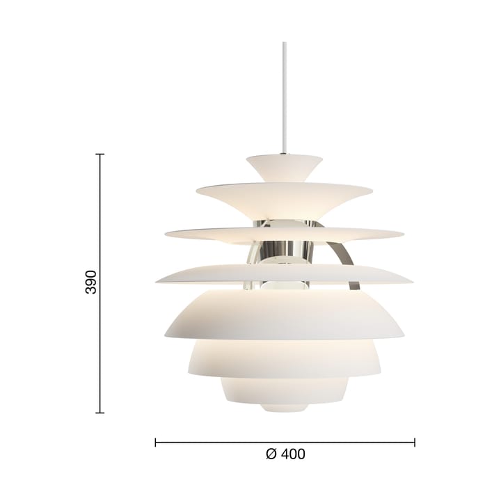 PH Snowball pendel E27, Soft white-brass Louis Poulsen