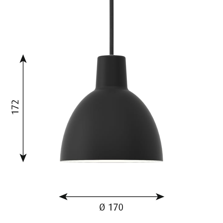 Toldbod 170 pendel, Svart Louis Poulsen