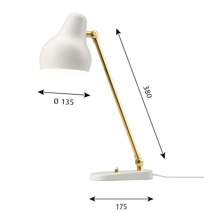 VL38 bordslampa, Vit Louis Poulsen