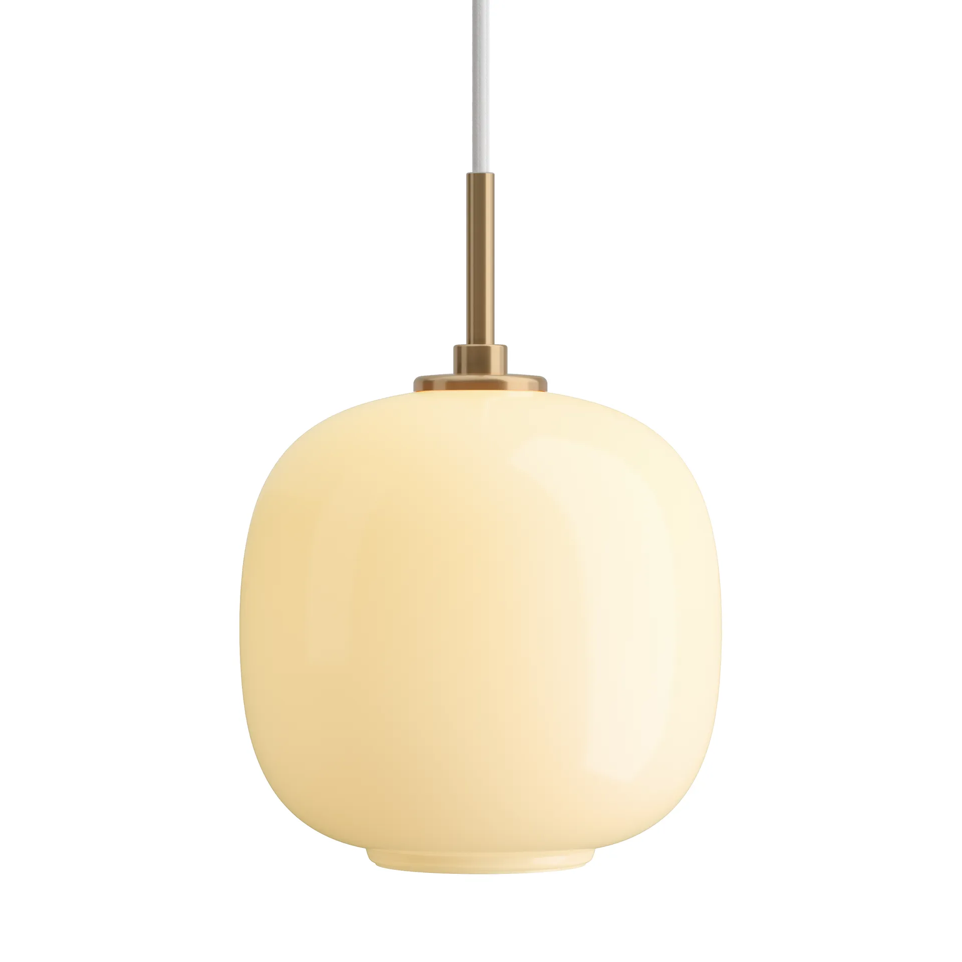 VL45 Radiohuspendel Ø17,5 cm, Brass-pale yellow glass Louis Poulsen