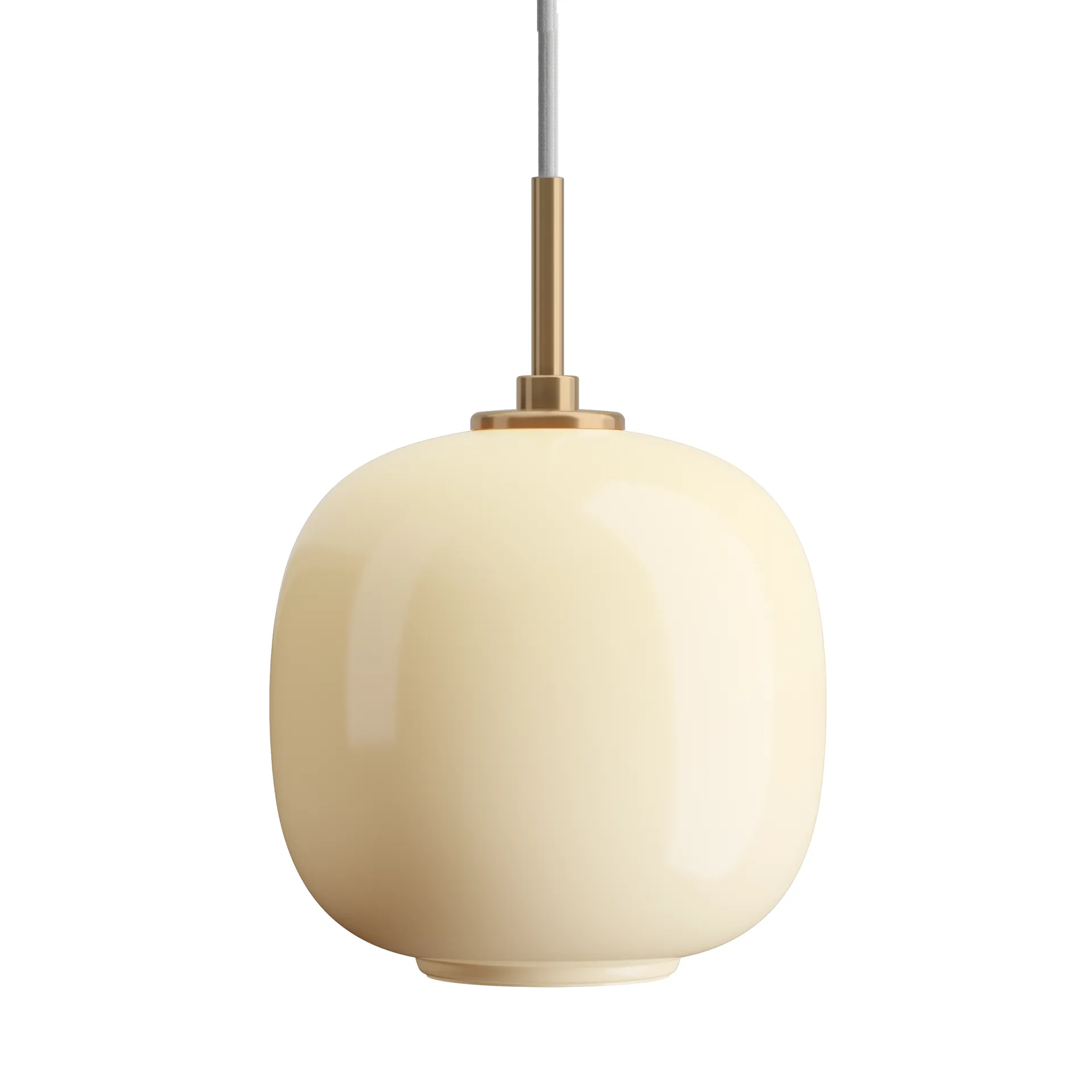 VL45 Radiohuspendel Ø17,5 cm, Brass-pale yellow glass Louis Poulsen