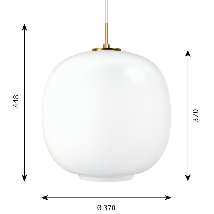 VL45 Radiohuspendel Ø37 cm, Brass-white opal glass Louis Poulsen