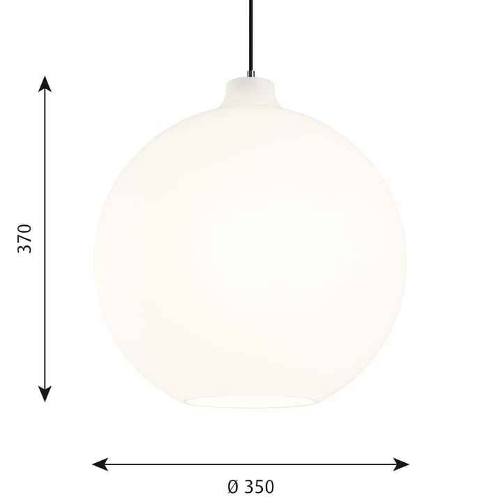 Wohlert pendel Ø35 cm, Vitt opalglas Louis Poulsen