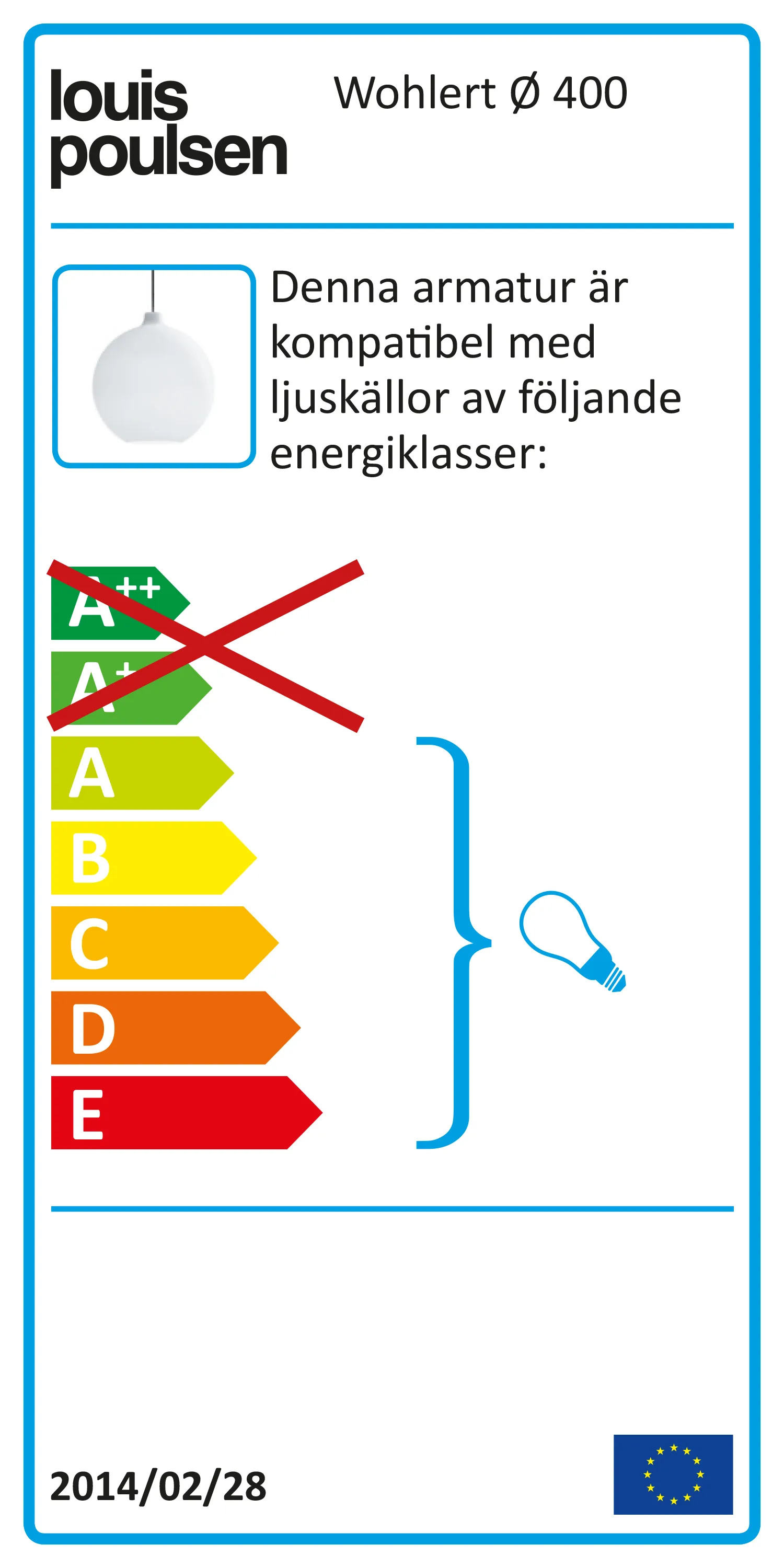 Wohlert pendel Ø40 cm, Vitt opalglas Louis Poulsen