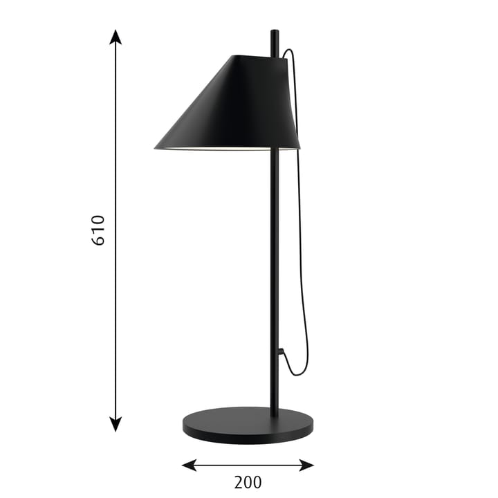 Yuh bordslampa, Svart Louis Poulsen
