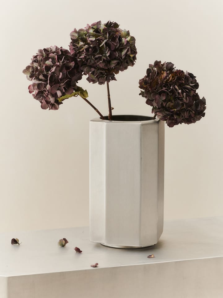 Funki kruka S 36 cm, Brushed Aluminium Louise Roe
