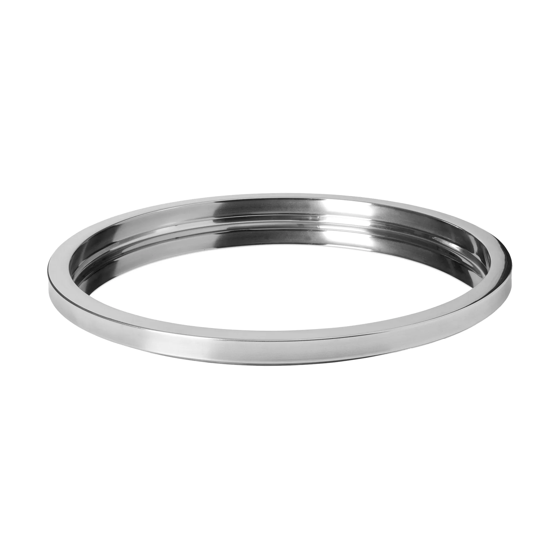 Metal serveringsbricka Ø56 cm, Rostfritt stål Louise Roe