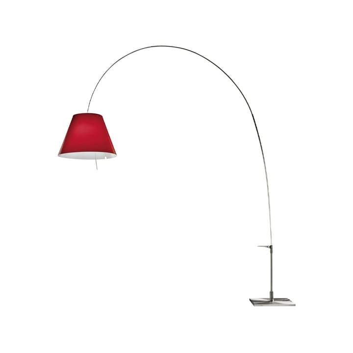 Lady Costanza D13E d golvlampa - röd skärm, aluminiumstativ - Luceplan