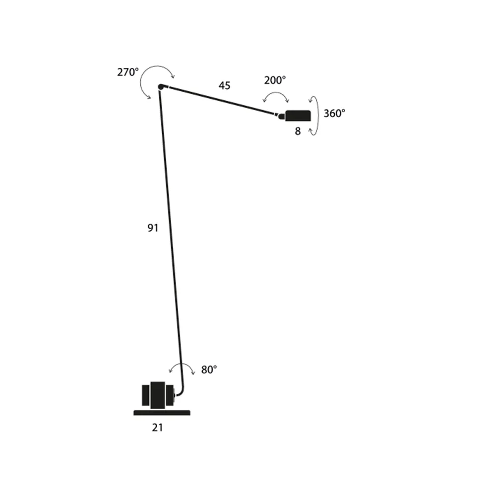 Daphine golvlampa, röd Lumina