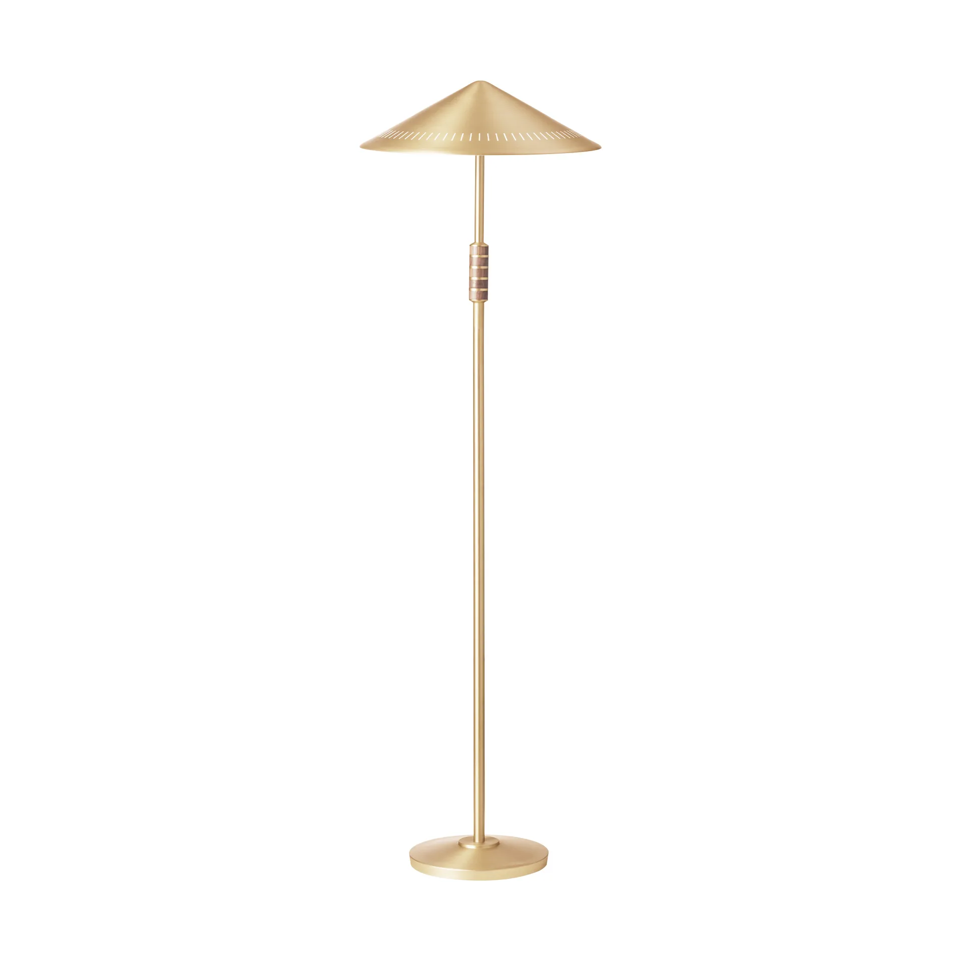 Governor 405 golvlampa, Brass-walnut LYFA