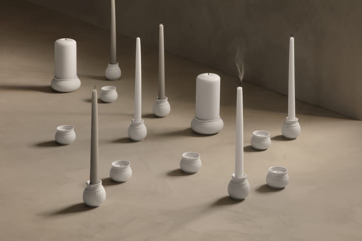 Curve blockljusstake Ø11 cm, Vit Lyngby Porcelæn