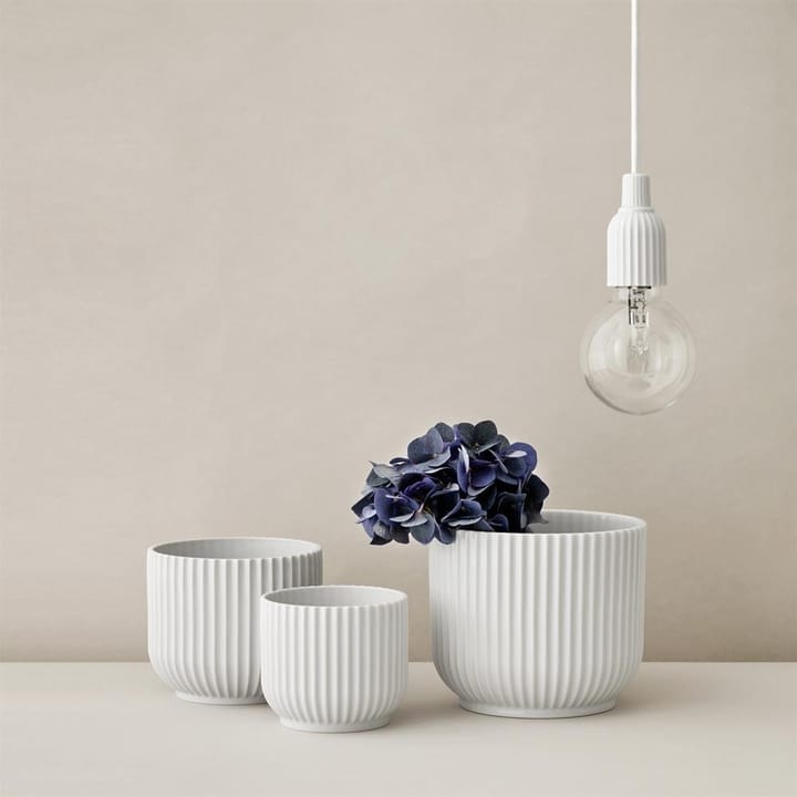 Lyngby blomkruka vit, Ø14,5 cm Lyngby Porcelæn