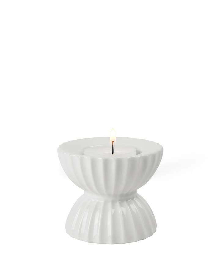 Lyngby Tura värmeljusstake Ø8 cm, Vit Lyngby Porcelæn
