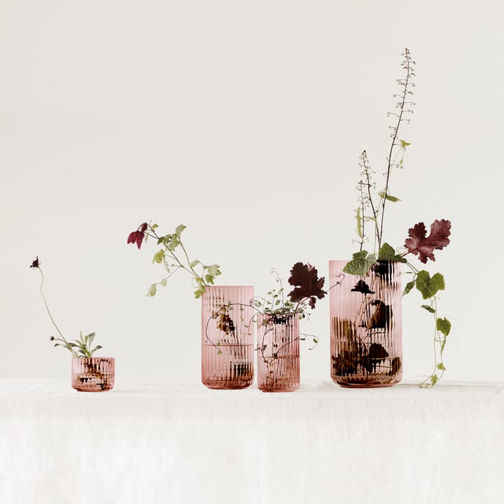 Lyngby vas glas burgundy, 20 cm Lyngby Porcelæn