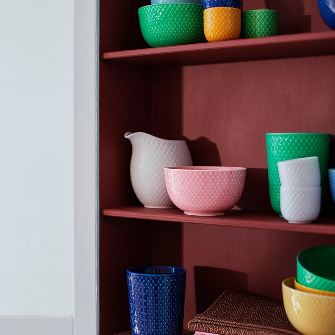 Rhombe äggkopp Ø5 cm, Grön Lyngby Porcelæn