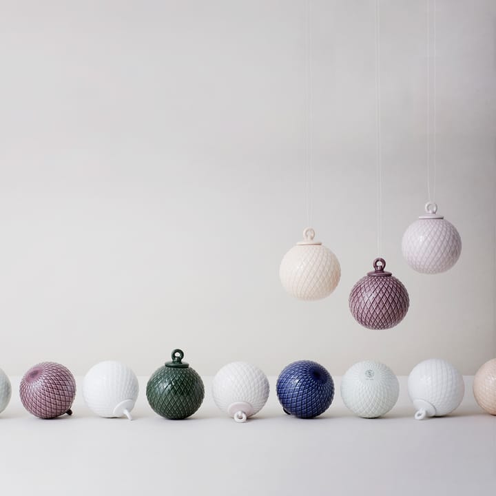 Rhombe julkula Ø7 cm, Röd Lyngby Porcelæn