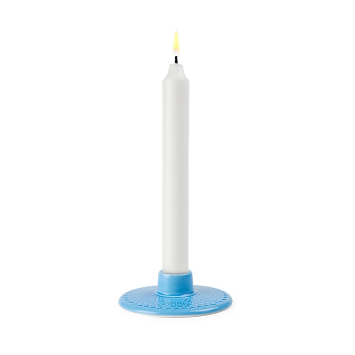 Rhombe ljusstake 3 cm - Blå - Lyngby Porcelæn
