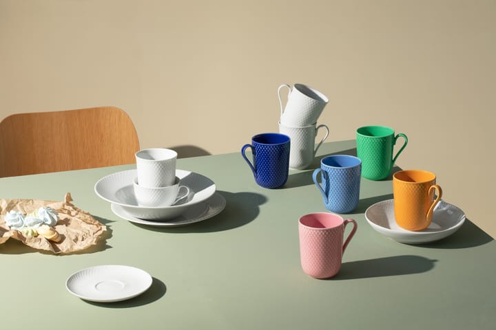 Rhombe mugg med handtag 33 cl, Gul Lyngby Porcelæn