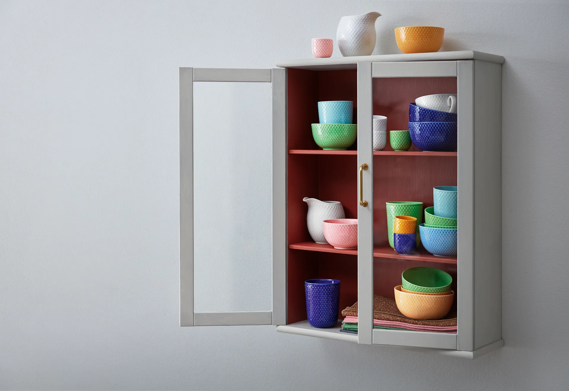 Rhombe mugg utan öra 33 cl, Turkos Lyngby Porcelæn