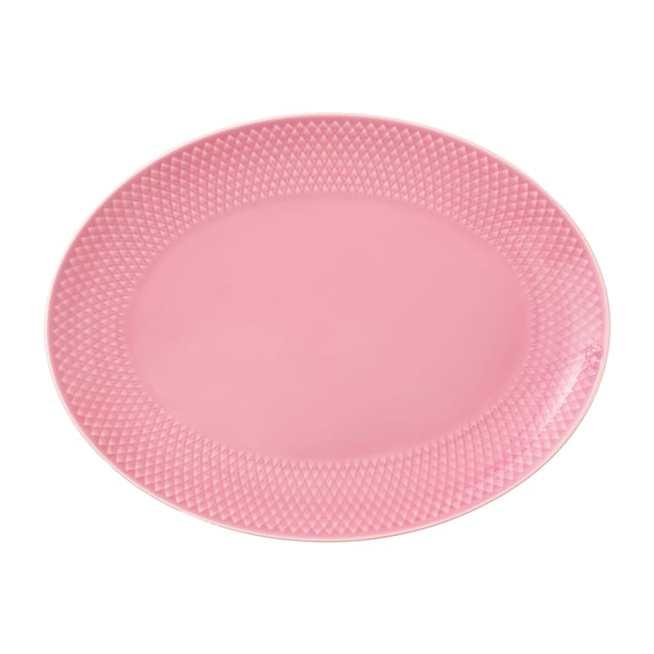 Rhombe serveringsfat ovalt 21,5x28,5 cm - Rosa - Lyngby Porcelæn