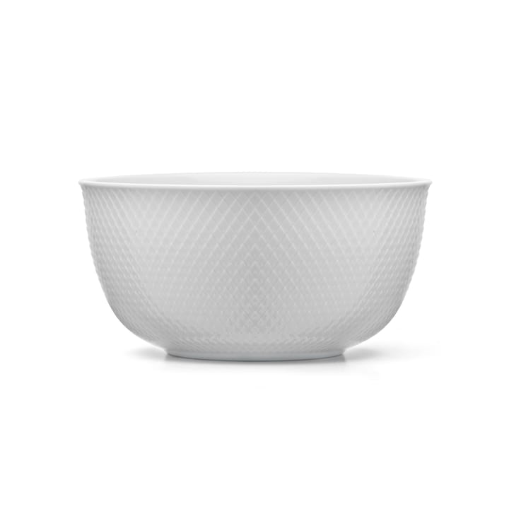 Rhombe serveringsskål Ø22 cm - vit - Lyngby Porcelæn