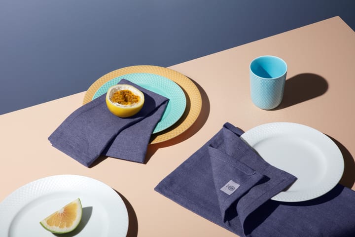 Rhombe tallrik Ø21 cm, Aqua Lyngby Porcelæn