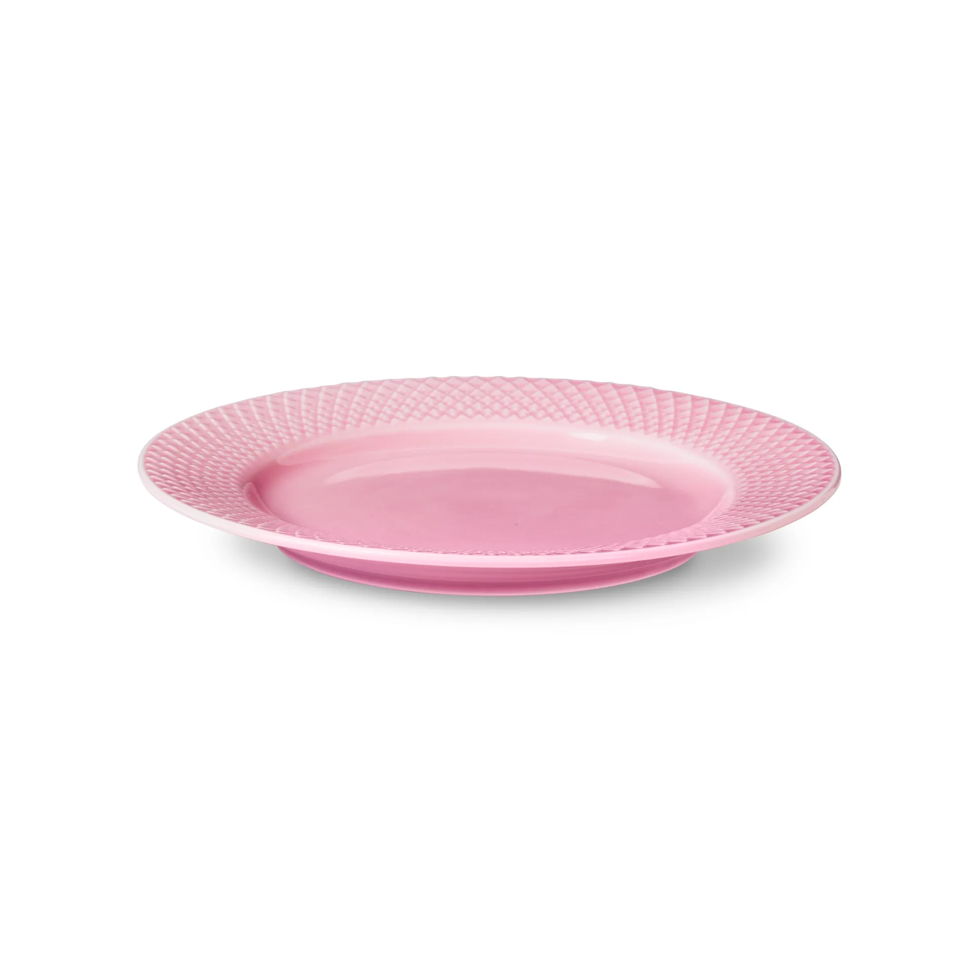 Rhombe tallrik rosa, 21 cm Lyngby Porcelæn