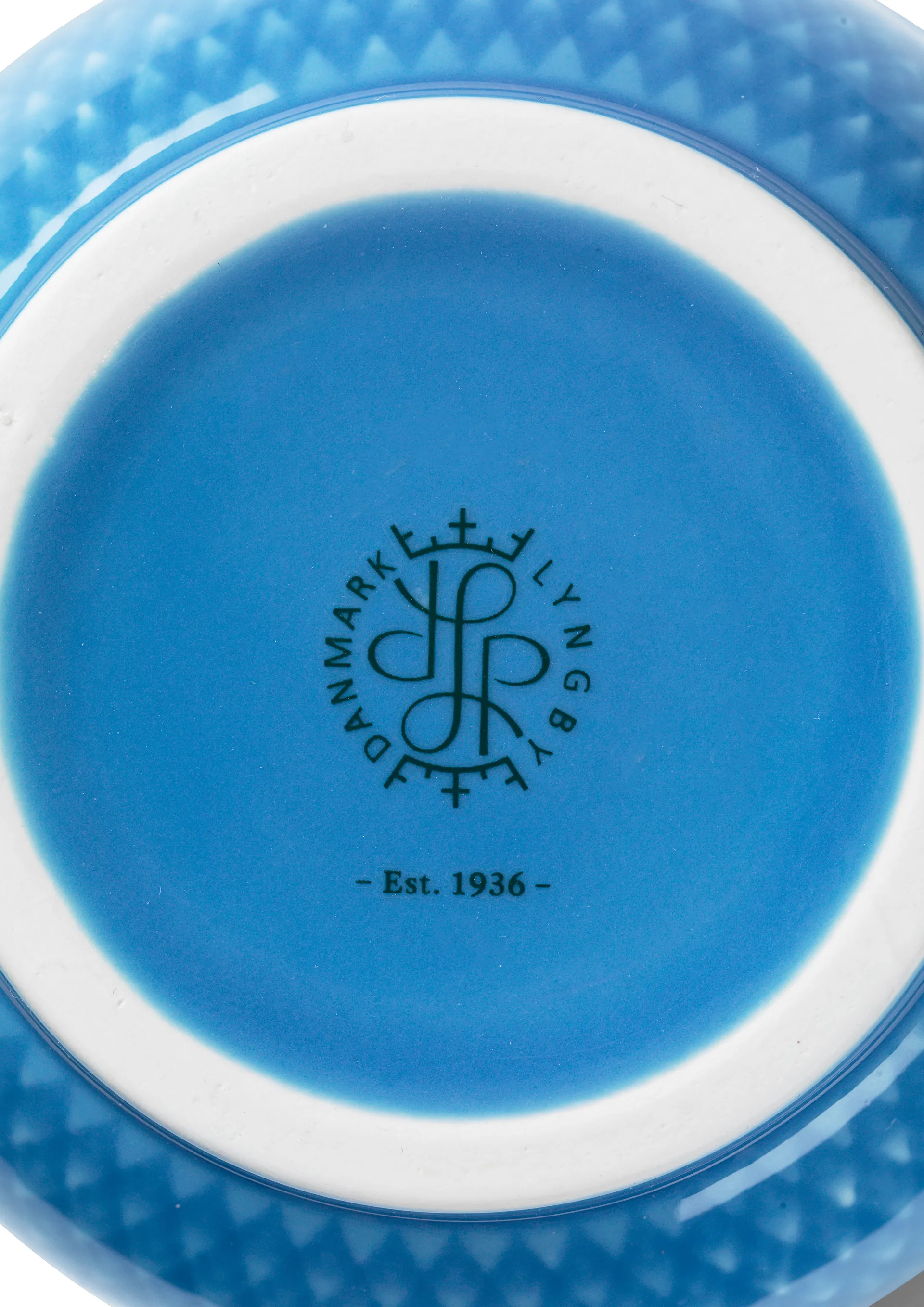 Rhombe vas 20 cm, Blå Lyngby Porcelæn