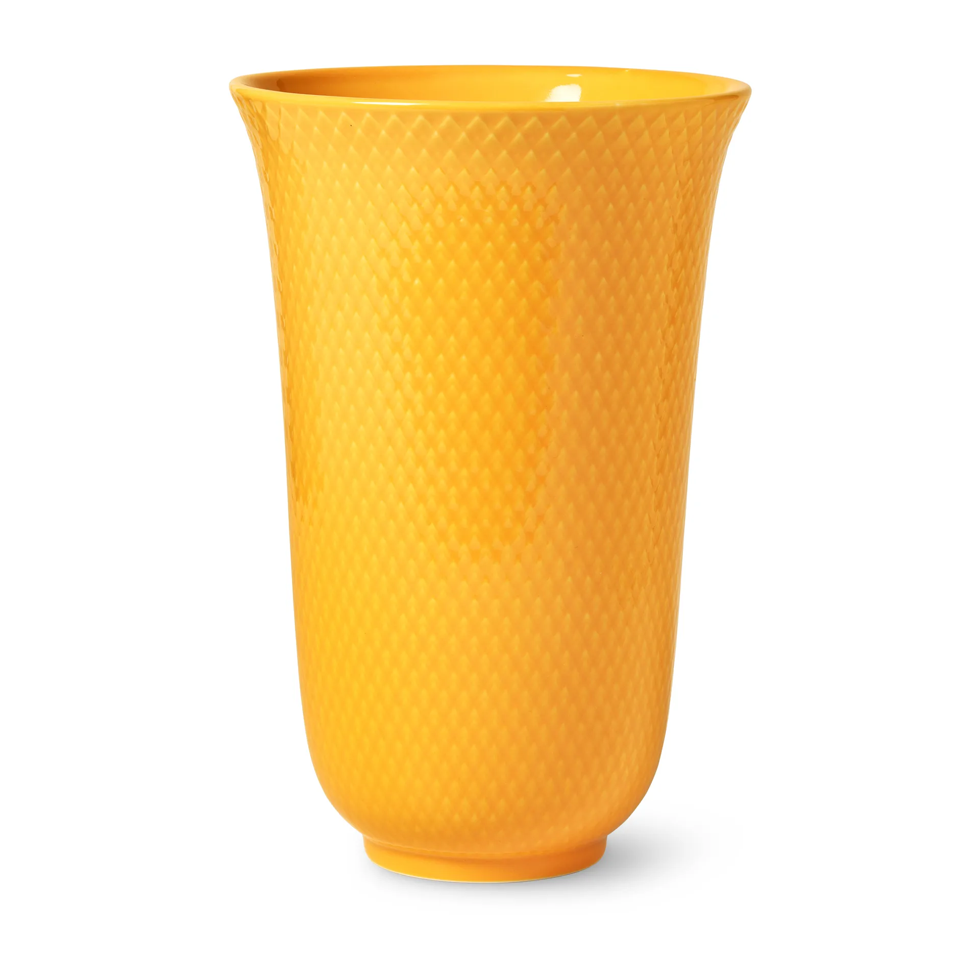 Rhombe vas 20 cm, Gul Lyngby Porcelæn