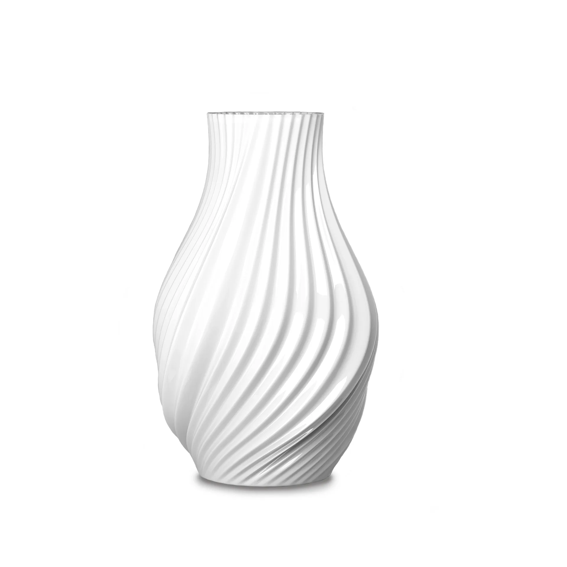 Twist vas 18 cm, Vit Lyngby Porcelæn