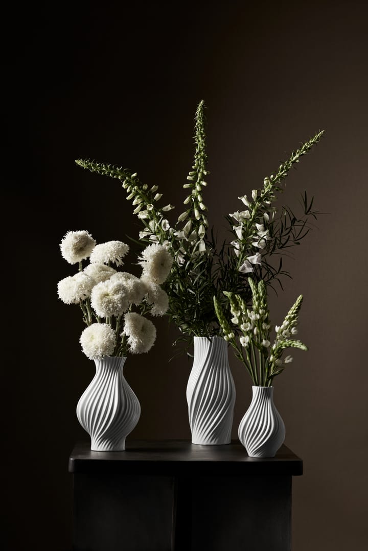 Twist vas 18 cm, Vit Lyngby Porcelæn