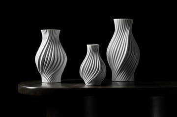 Twist vas 25 cm - Vit - Lyngby Porcelæn