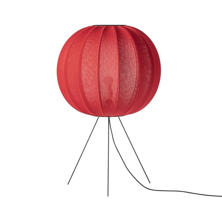 Knit-Wit 60 Round Medium golvlampa - Maple red - Made By Hand