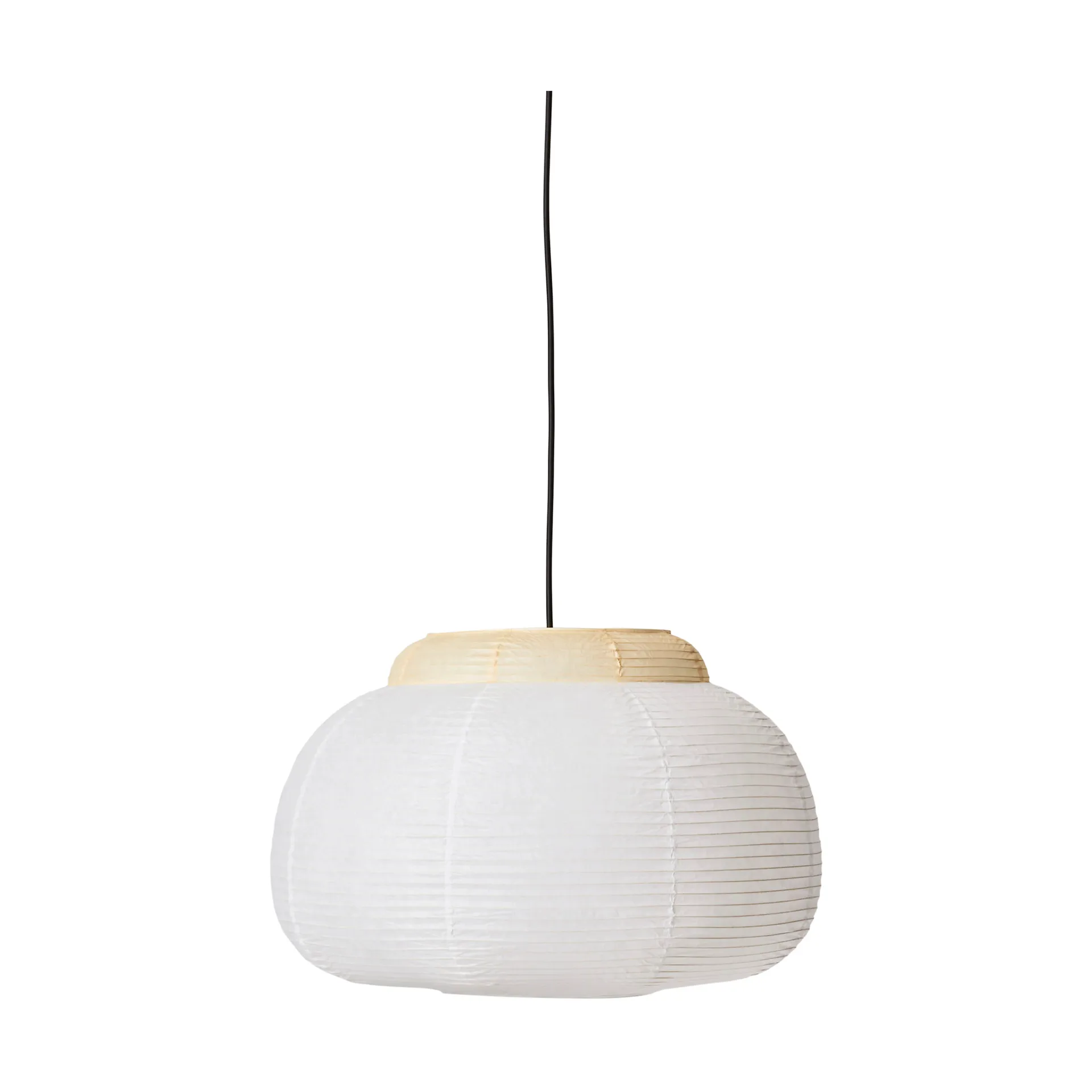 Papier Single pendel Ø52 cm, Soft yellow Made By Hand