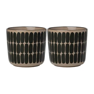 Alku kaffekopp utan öra 20 cl 2-pack - Brun-grön - Marimekko