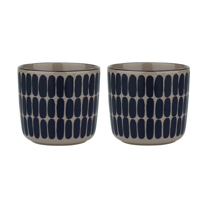 Alku kaffekopp utan öra 20 cl 2-pack - Terra-dark blue - Marimekko